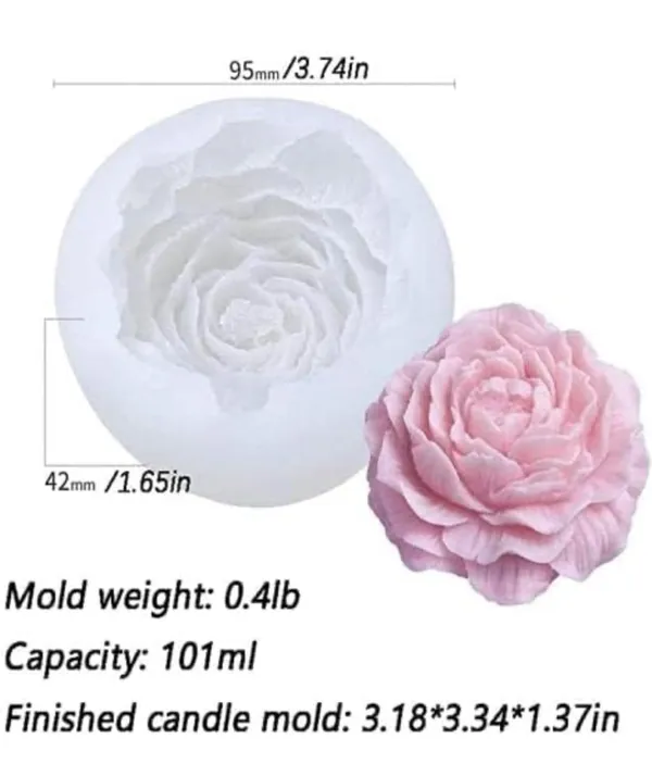 White_Peony_Flower_Shape_Silicone_Mold_|_3D_Diy_Fondant_Candle,_Soap_Mould_|_Molds_For_Making_Cake_Decoration,_Diy_Handmade_Soap,_Jelly_Sugar_Chocolate_|_Bakeware_Molds_-_1_Cavity