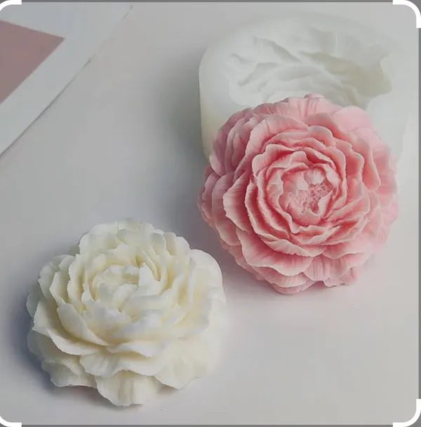 White_Peony_Flower_Shape_Silicone_Mold_|_3D_Diy_Fondant_Candle,_Soap_Mould_|_Molds_For_Making_Cake_Decoration,_Diy_Handmade_Soap,_Jelly_Sugar_Chocolate_|_Bakeware_Molds_-_1_Cavity