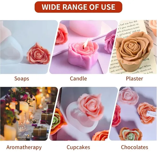 White_3D_Rose_Heart_Silicone_Mould,_70Mm_X_65Mm,_Candle_Making,_Soap_And_Craft_Mould