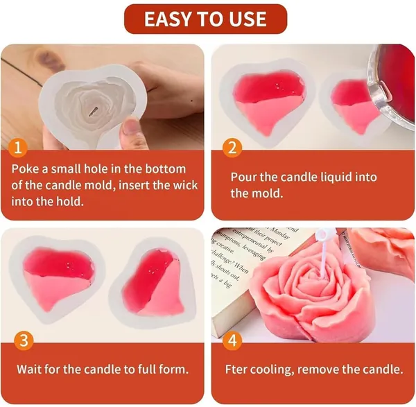 White_3D_Rose_Heart_Silicone_Mould,_70Mm_X_65Mm,_Candle_Making,_Soap_And_Craft_Mould