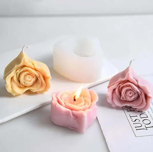 White_3D_Rose_Heart_Silicone_Mould,_70Mm_X_65Mm,_Candle_Making,_Soap_And_Craft_Mould