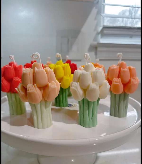 Pink_&_white_(two)_Handcrafted_Decorative_Tulip_Bouquet_Candles,_Tulip_Bouquet_Soy_Wax_Candle,_Hand-Poured,_Candle_For_Home_Decor_And_Gifting,_95_Gm_(Pack_Of_2)