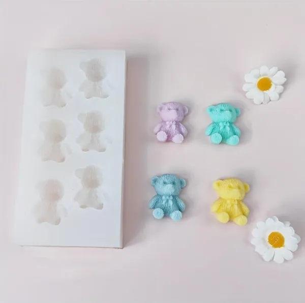 White_Knitted_Bear_Shape_Chocolate_Mold_I_3D_Fondant_Teddy_Bears_Silicone_Epoxy_Cupcake_Mold_I_For_Diy_Handmade_Cake_Décor_Candy_Ice_Cube_Polymer_Clay_Gummy_Soap_Resin_Candle_Making