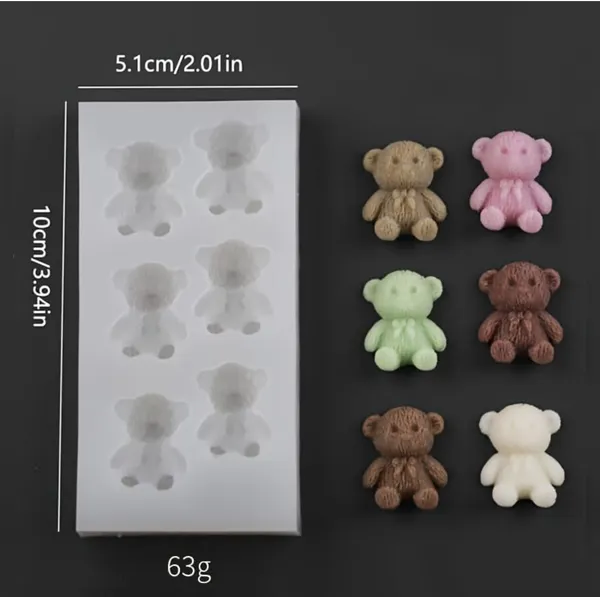 White_Knitted_Bear_Shape_Chocolate_Mold_I_3D_Fondant_Teddy_Bears_Silicone_Epoxy_Cupcake_Mold_I_For_Diy_Handmade_Cake_Décor_Candy_Ice_Cube_Polymer_Clay_Gummy_Soap_Resin_Candle_Making