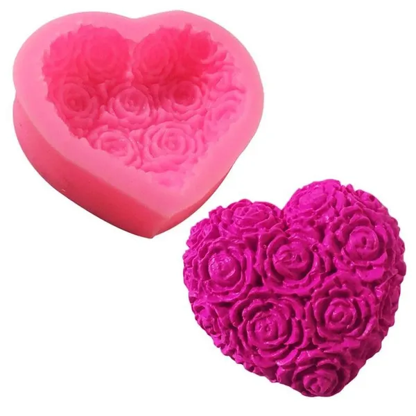 White_Rose_Heart_Silicone_Candle_Soap_And_Craft_Mould