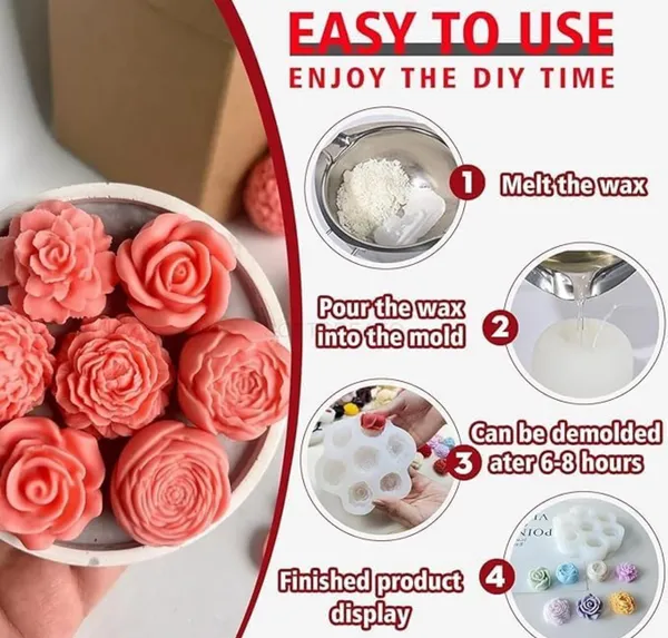 White_7_Cavity_Flower_Mould_Silicone_Mold_Floral_Mould_Chocolate_Fondant_Candy_Cake_Decoration_Peony_Moulds_Cupcake_Topper_Resin_Art_Crafts,11.5X11.5X2.5_Cm_For_Candle_Making_Molds