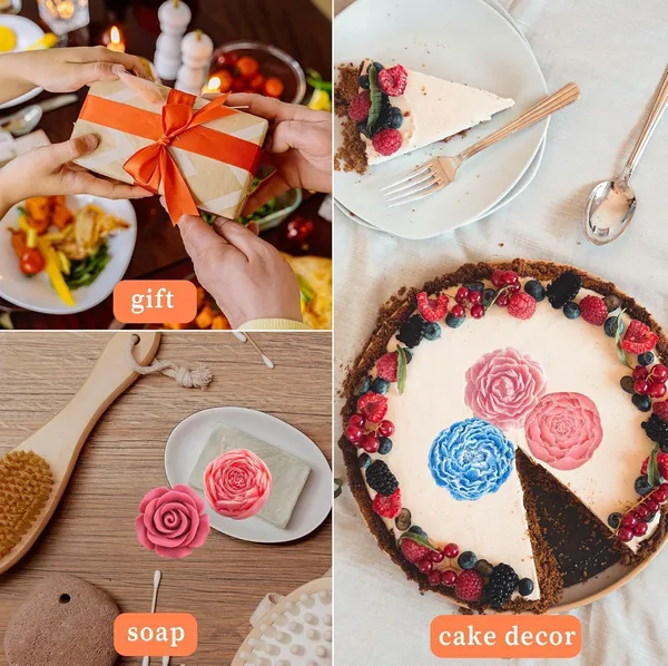 White_7_Cavity_Flower_Mould_Silicone_Mold_Floral_Mould_Chocolate_Fondant_Candy_Cake_Decoration_Peony_Moulds_Cupcake_Topper_Resin_Art_Crafts,11.5X11.5X2.5_Cm_For_Candle_Making_Molds