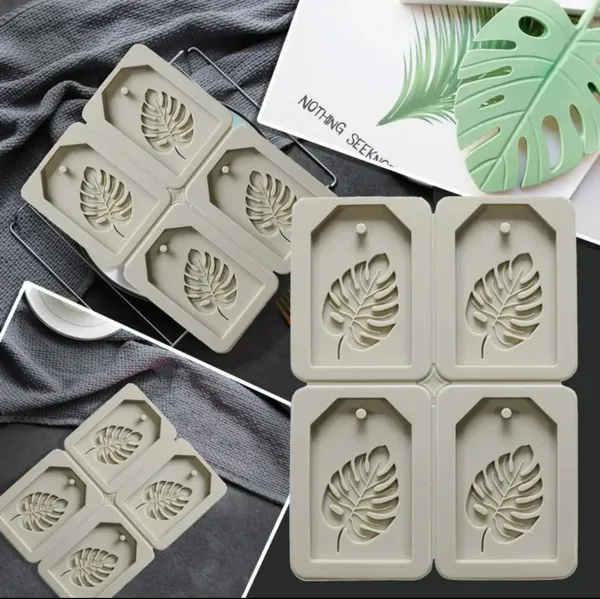White_Aromatherapy_Wax_Sachet_Rectangle_Leave_Shape_Fondant_Silicone_Mould_With_Hanging_Hole_Dried_Flowers_Resin_Soap_Clay_Craft_Jewelry_Making_Diy_Pendant_Necklace_Molds