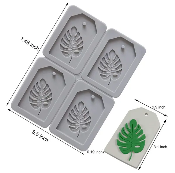 White_Aromatherapy_Wax_Sachet_Rectangle_Leave_Shape_Fondant_Silicone_Mould_With_Hanging_Hole_Dried_Flowers_Resin_Soap_Clay_Craft_Jewelry_Making_Diy_Pendant_Necklace_Molds