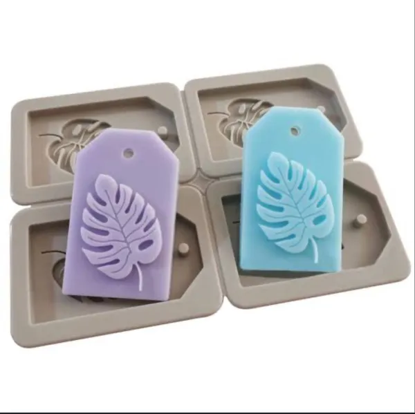 White_Aromatherapy_Wax_Sachet_Rectangle_Leave_Shape_Fondant_Silicone_Mould_With_Hanging_Hole_Dried_Flowers_Resin_Soap_Clay_Craft_Jewelry_Making_Diy_Pendant_Necklace_Molds