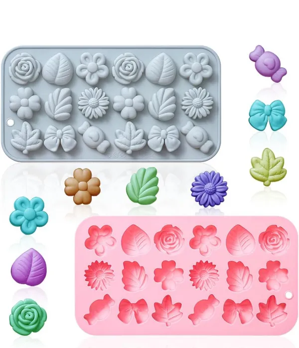 White_Flower_And_Leaves_Silicone_Cake_18_Cavity_3D_Flower_Petals_Candy_Bowties_Mould_Tray_Diy_Baking_Decorating_Tools_For_Chocolate_Cupcake_Mousse_Dessert_Gummy_Handmade_Soap_Resin_Clay_Molds