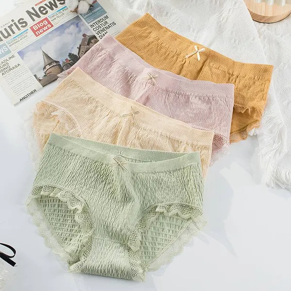 Pack_Of_4_|__Premium_Velvet_Touch_Cotton_Lace_Brief_|_Multicolor