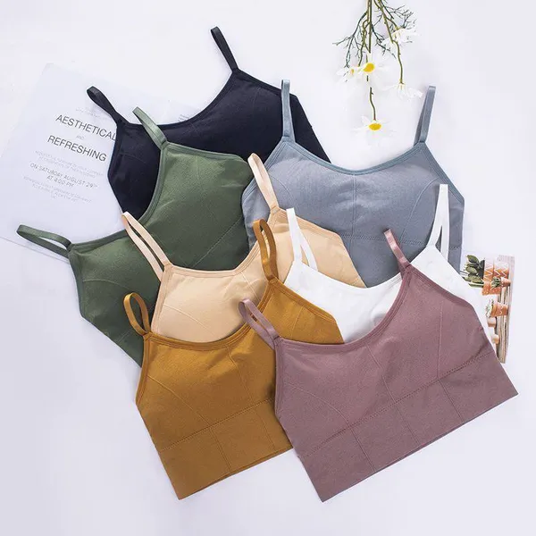 Pack_Of_4_--_646_High-Support_Padded_Sports_Bra_(Nylon-Spandex)__Ideal_for_Yoga,_Gym_&_Cardio_Workouts_(Green-Grey-Orange-Skinny))