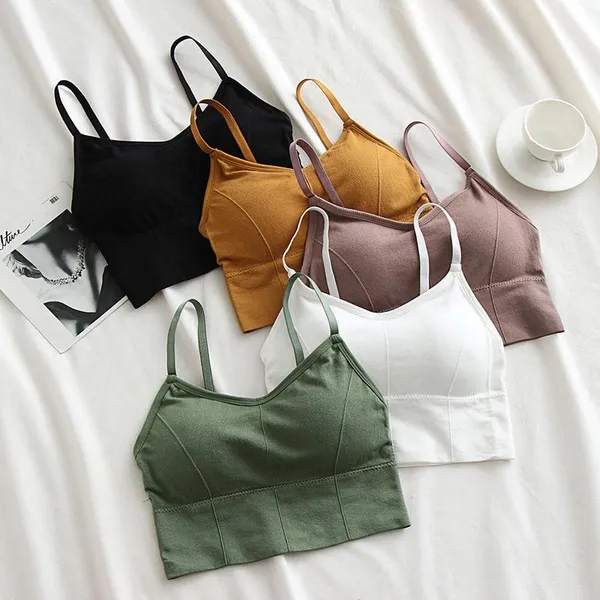 Pack_Of_5_|_646_Ultra-Soft_Padded_Sports_Bra__Shock-Absorbent_Nylon-Spandex_for_Yoga,_Pilates_&_HIIT_(Black-Orange-Peach-White-Green)