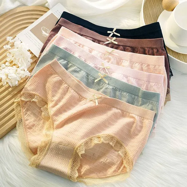Pack_Of_4_|_Premium_Comfort_Fit_Cotton_&_Lace_Brief_|_Multicolor