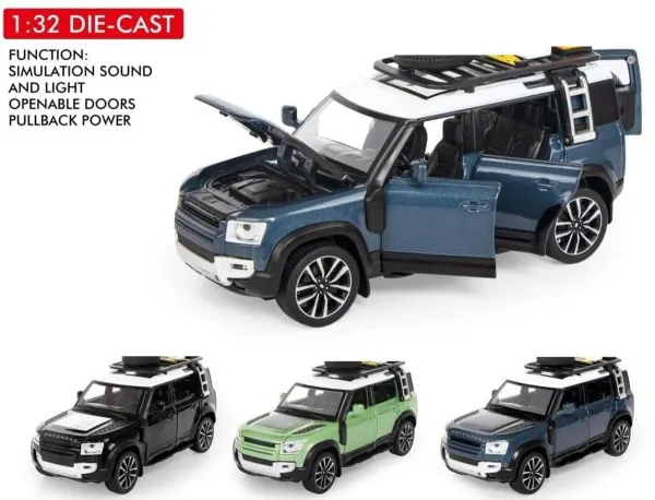 1:32_Range_Rover_Defender_Die-Cast_Metal_Toy_Car_with_Light_&_Sound_–_Pull_Back_Model_Car,_Openable_Doors,_Bonnet_&_Boot_|_Premium_Alloy_Collectible_Gift_for_Kids