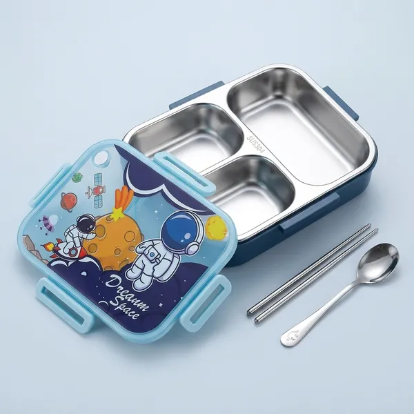Multicolor_Stainless_Steel_Space_Theme_4_Compartment_Lunch_Box_For_Kids