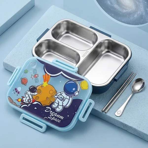 Multicolor_Stainless_Steel_Space_Theme_4_Compartment_Lunch_Box_For_Kids