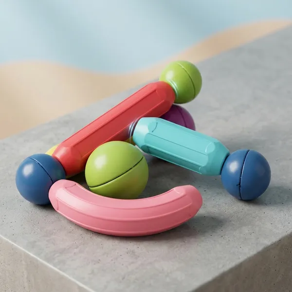 Multicolor_Plastic_Magnetic_Sticks_Balls_Construction_Building_Blocks_36_Pcs_For_Kids