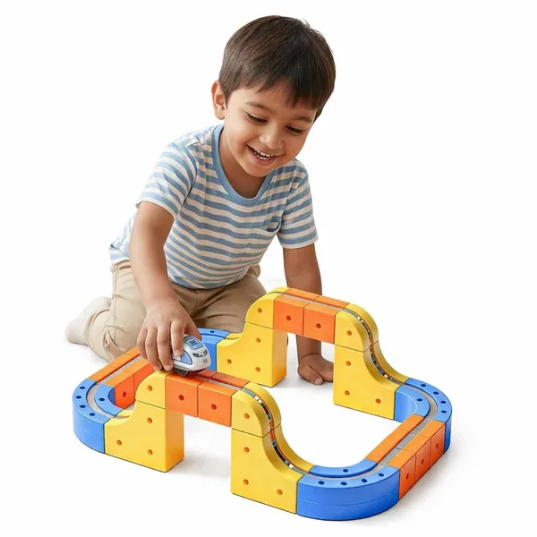 KidzKorner_Magnetic_Train_Track_Set_for_Kids_–_38_Pcs_DIY_Track_with_Motorized_Train