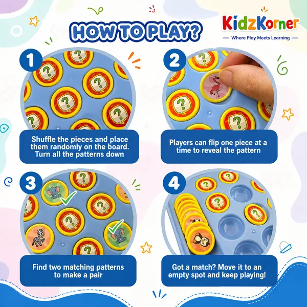 KidzKorner_Memory_Match_Board_Game_–_Fun_Learning_Educational_Toy_for_Kids_(Ages_3+)