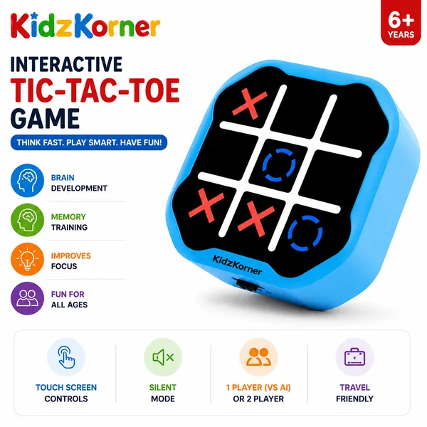 KidzKorner_Smart_Tic-Tac-Toe_Challenge_|_3_Game_Modes_|_AI_&_2_Player_Mode_|_Memory_Training_Game_for_Kids_6+