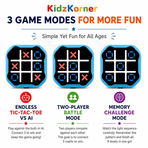 KidzKorner_Smart_Tic-Tac-Toe_Challenge_|_3_Game_Modes_|_AI_&_2_Player_Mode_|_Memory_Training_Game_for_Kids_6+