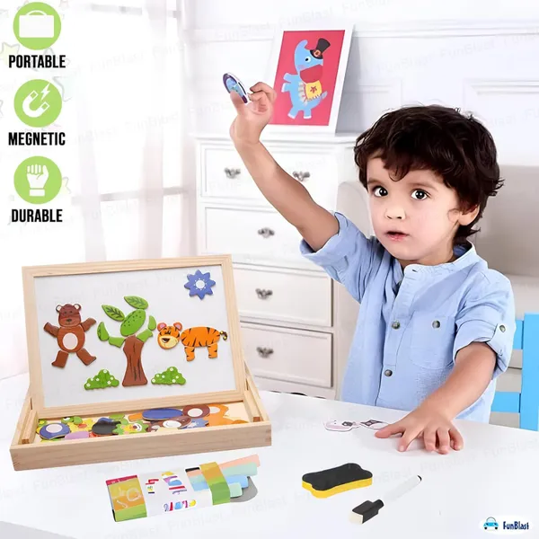 Wooden_Magnetic_Puzzle_Board_for_Kids_–_Double-Sided_Whiteboard_&_Blackboard_Educational_Learning_Toy_with_Marker_&_Magnetic_Pieces