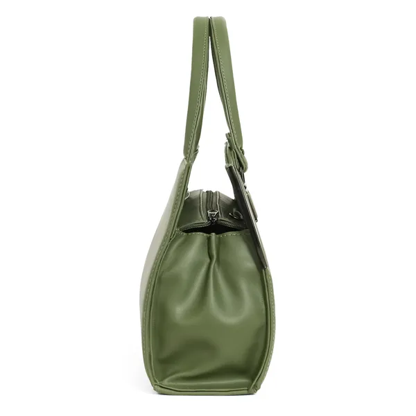 Stylish_Green_Women's_Handbag_Elegant_Leather_Tote_Purse_With_Shoulder_Strap,_Spacious_Design_&_Metal_Accents_Perfect_For_Office,_Casual,_Or_Travel_Use