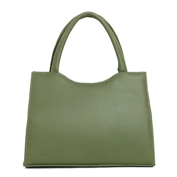 Stylish_Green_Women's_Handbag_Elegant_Leather_Tote_Purse_With_Shoulder_Strap,_Spacious_Design_&_Metal_Accents_Perfect_For_Office,_Casual,_Or_Travel_Use