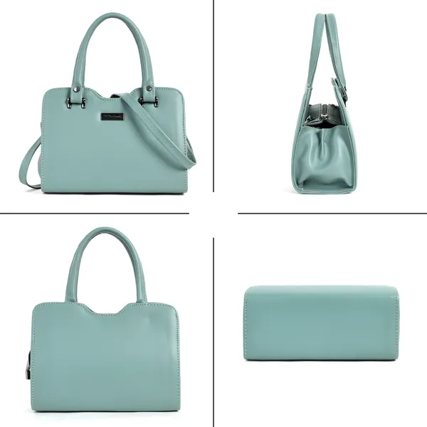 Stylish_Green_Leather_Handbag_For_Women_Elegant_Shoulder_Tote_Purse_With_Dual_Handles,_Trendy_Office_&_Casual_Bag,_Lightweight_Designer_Crossbody_Satchel