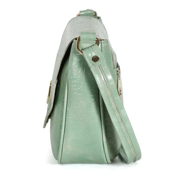 Stylish_Mint_Green_Crocodile_Pattern_Sling_Bag_For_Women