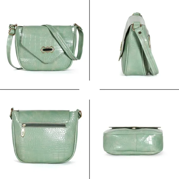 Stylish_Mint_Green_Crocodile_Pattern_Sling_Bag_For_Women