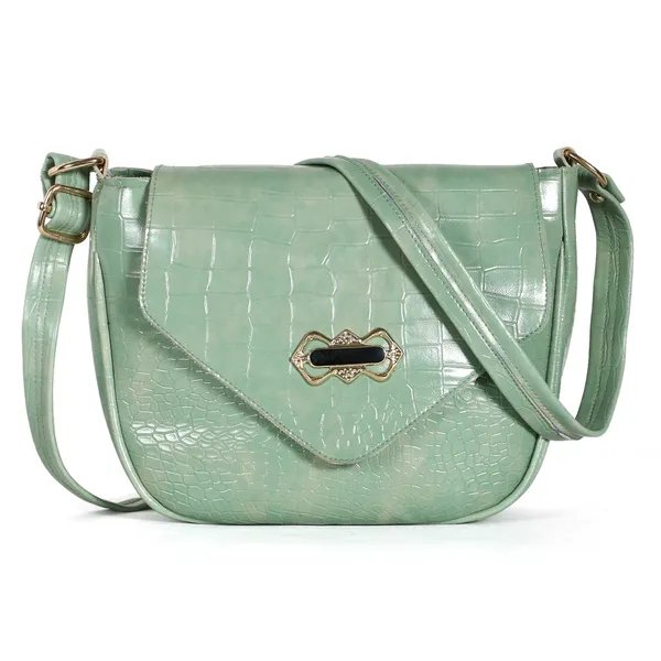 Stylish_Mint_Green_Crocodile_Pattern_Sling_Bag_For_Women