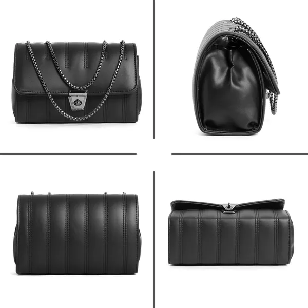 Elegant_Black_Quilted_Shoulder_Bag_For_Women