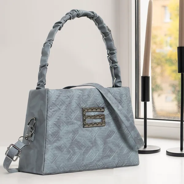 Elegant_Grey_Designer_Shoulder_Bag_For_Women_With_Embossed_Pattern_&_Metal_G_Logo