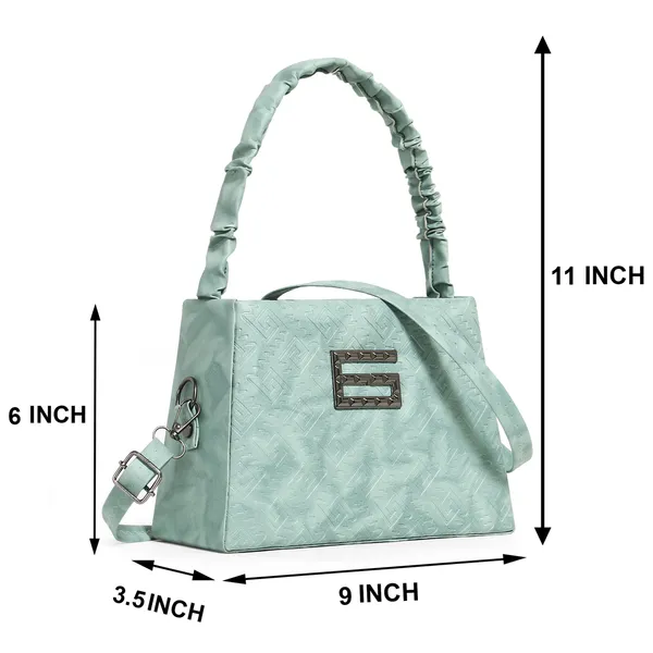 Elegant_Green_Designer_Shoulder_Bag_For_Women_With_Embossed_Pattern_&_Metal_G_Logo