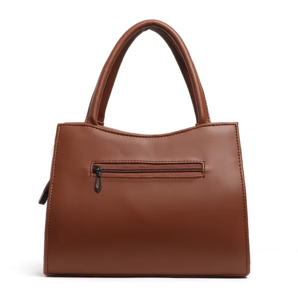 Elegant_Tan_Textured_Leather_Handbag_For_Women_Stylish_Tote_Purse_With_Shoulder_Strap,_Lightweight_Designer_Office_&_Casual_Bag