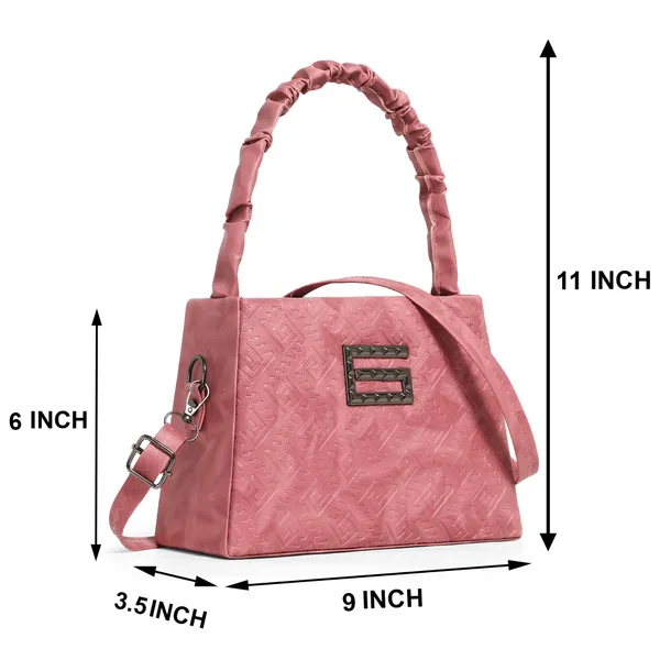 Elegant_Peach_Designer_Shoulder_Bag_For_Women_With_Embossed_Pattern_&_Metal_G_Logo