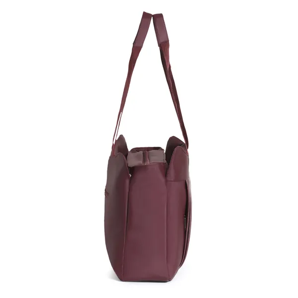 Trendy_Maroon_Nylon_Tote_Bag_For_Women_Lightweight_Shoulder_Handbag_With_Spacious_Compartments,_Durable_Straps_&_Water-Resistant_Design_Ideal_For_Office,_Travel,_Gym,_Or_Everyday_Use