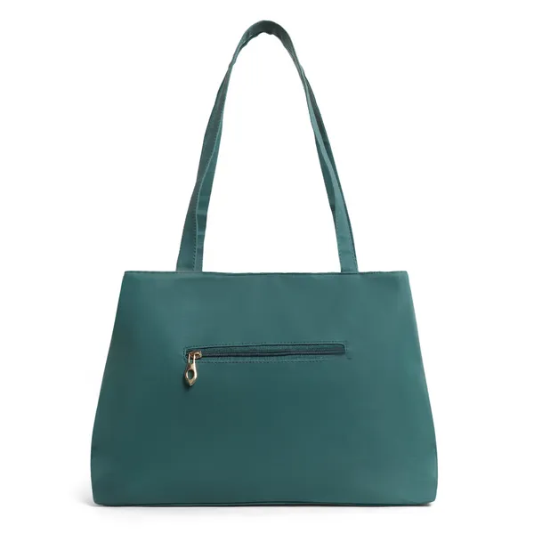 Trendy_Green_Leather_Tote_Bag_For_Women_Spacious_Shoulder_Handbag_With_Dual_Zipper_Pockets,_Stylish_Office_&_Casual_Carryall_Purse,_Lightweight_Everyday_Travel_Bag