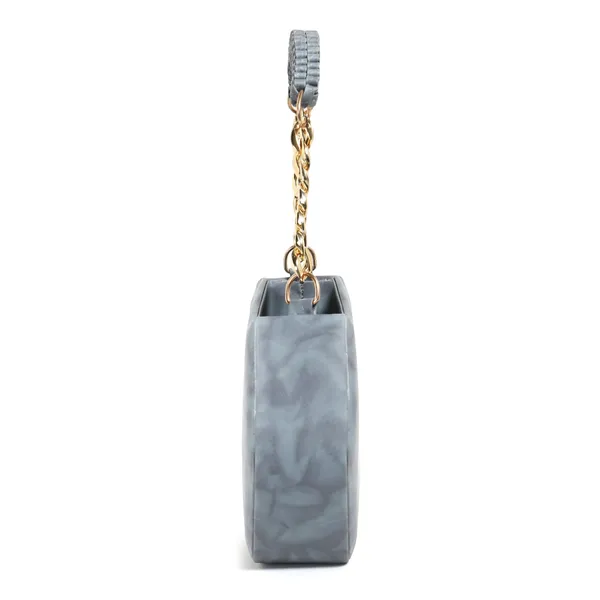 Stylish_Grey_Faux_Leather_Shoulder_Bag_For_Women_With_Gold_Chain_Handle_&_Adjustable_Strap