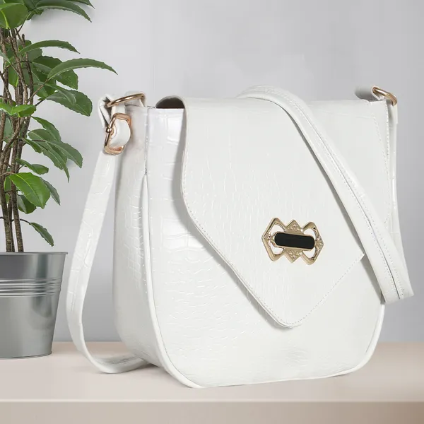 Stylish_Mint_White_Crocodile_Pattern_Sling_Bag_For_Women