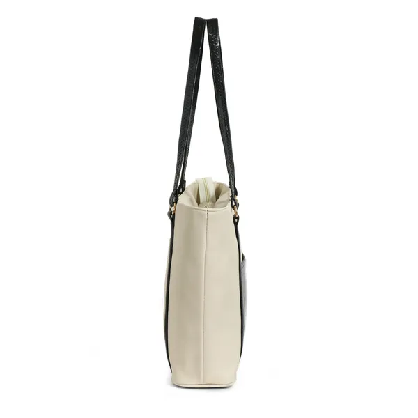 Women_Cream_Pocket_Croco_Leather_Handbag_Elegant_Faux_Leather_Handbag_With_Gold_Accents,_Spacious_Shoulder_Purse_For_Office,_Travel_&_Everyday_Use
