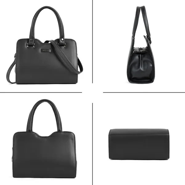 Stylish_Black_Leather_Handbag_For_Women_Elegant_Shoulder_Tote_Purse_With_Dual_Handles,_Trendy_Office_&_Casual_Bag,_Lightweight_Designer_Crossbody_Satchel