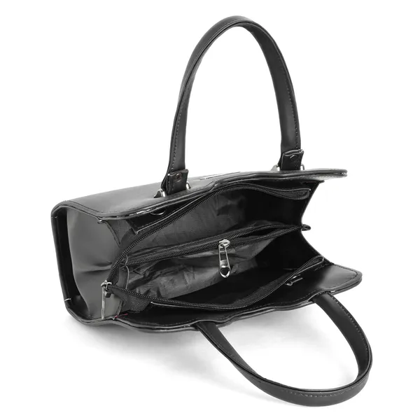 Stylish_Black_Leather_Handbag_For_Women_Elegant_Shoulder_Tote_Purse_With_Dual_Handles,_Trendy_Office_&_Casual_Bag,_Lightweight_Designer_Crossbody_Satchel