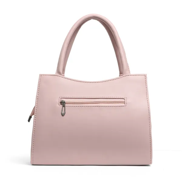 Elegant_Pink_Textured_Leather_Handbag_For_Women_Stylish_Tote_Purse_With_Shoulder_Strap,_Lightweight_Designer_Office_&_Casual_Bag