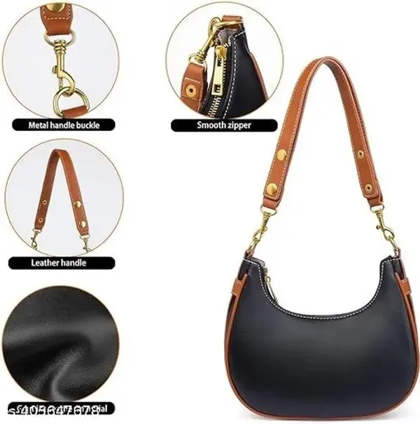 Trendy_Black_Shoulder_Bag_For_Women_With_Golden_Chain_Strap