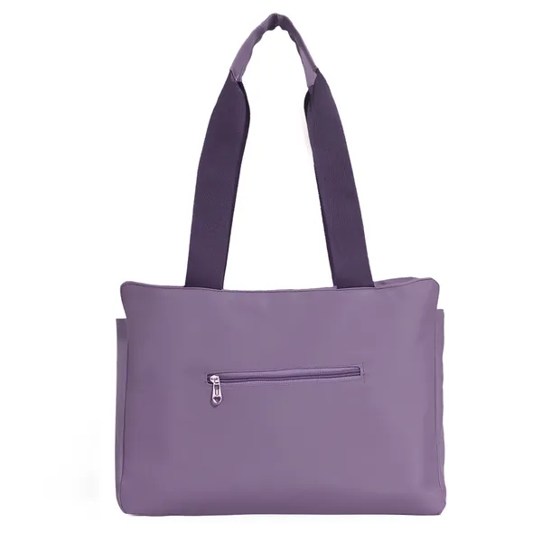 Trendy_Purple_Nylon_Tote_Bag_For_Women_Lightweight_Shoulder_Handbag_With_Spacious_Compartments,_Durable_Straps_&_Water-Resistant_Design_Ideal_For_Office,_Travel,_Gym,_Or_Everyday_Use