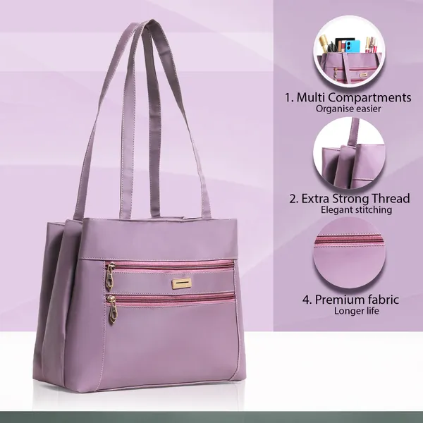 Trendy_Purple_Leather_Tote_Bag_For_Women_Spacious_Shoulder_Handbag_With_Dual_Zipper_Pockets,_Stylish_Office_&_Casual_Carryall_Purse,_Lightweight_Everyday_Travel_Bag